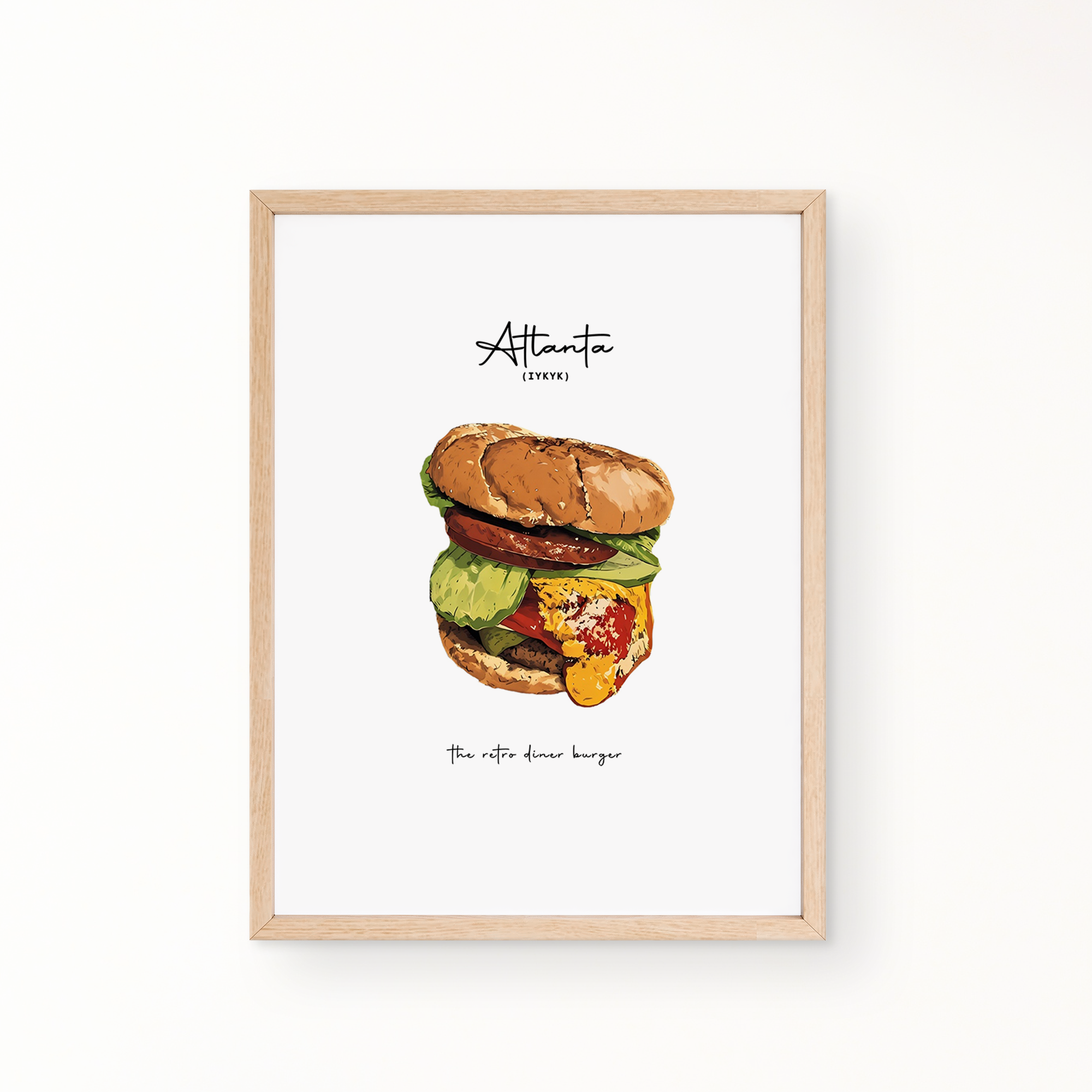 IYKYK Wall Art - RETRO DINER BURGER