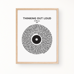Lyric Wall Art - Thinking Out Loud by Ed Sheeran