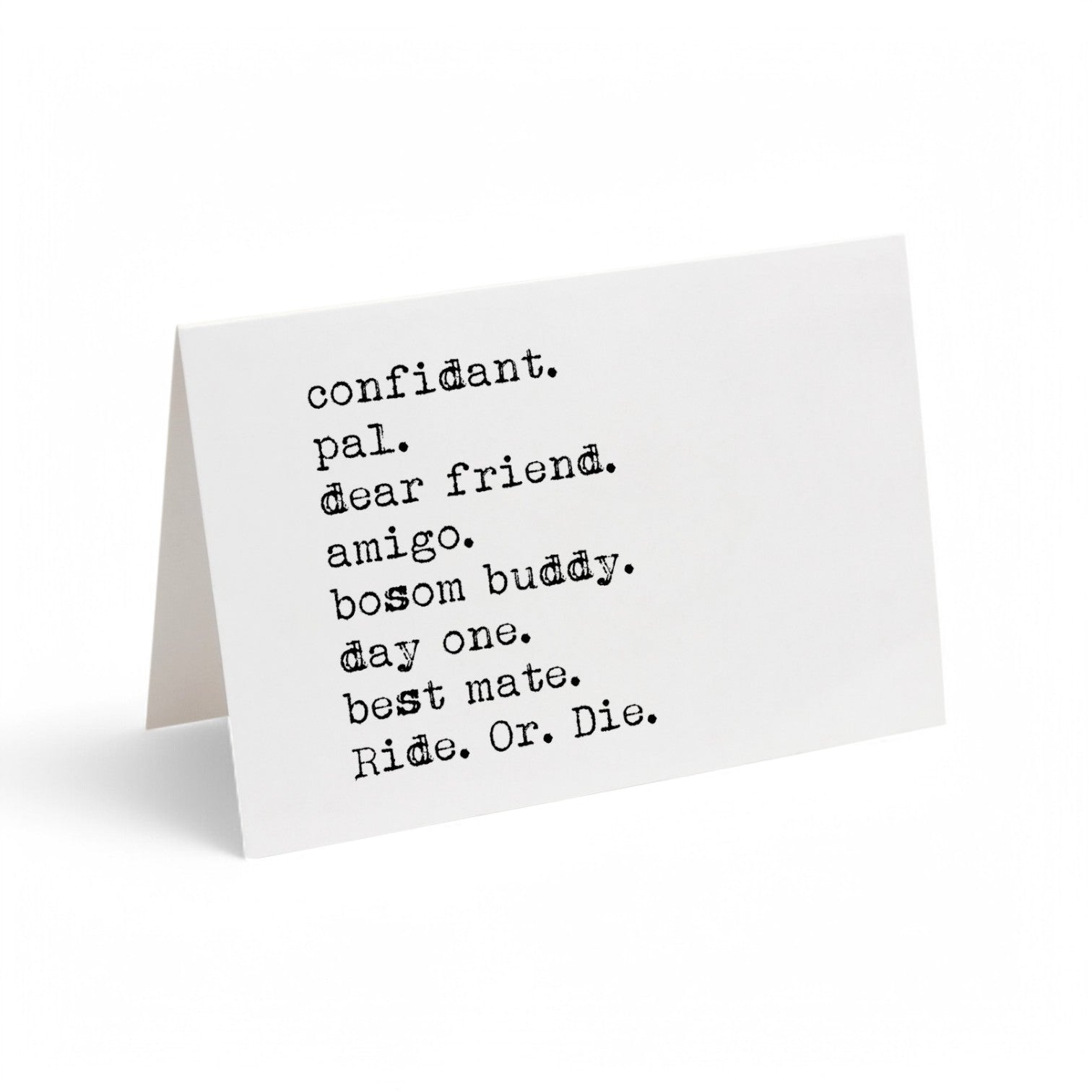 Card - Confidant. True Friend.