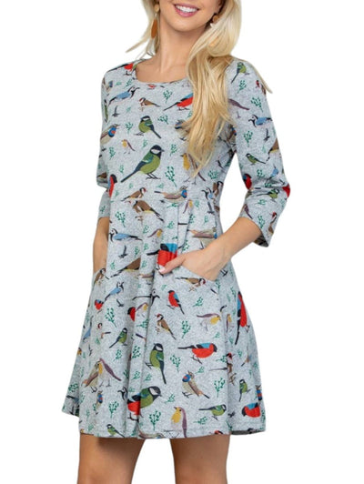 Fall Bird Tunic Dress