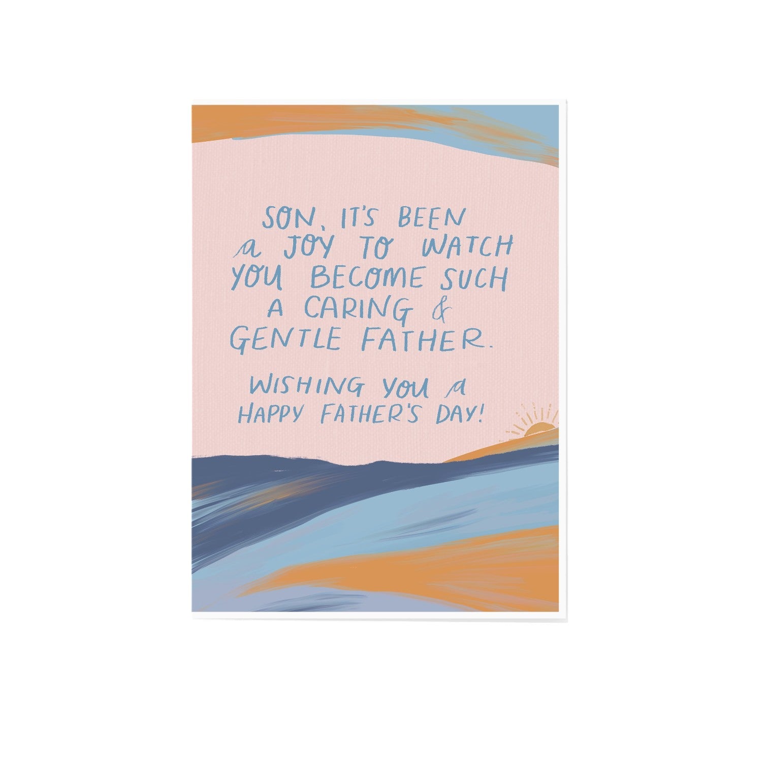 Greeting Card - Father's Day - For Son From Parents - Peach or Plum