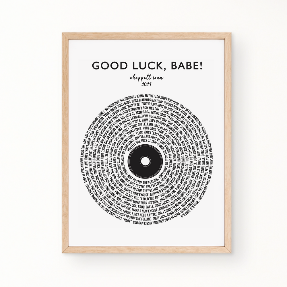 Lyric Wall Art - Good Luck Babe by Chappell Roan