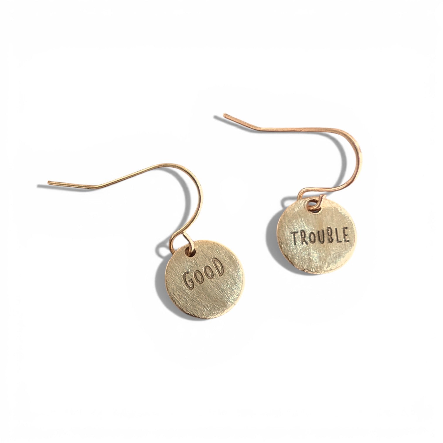 Telling Short Quote Earrings - Good Trouble