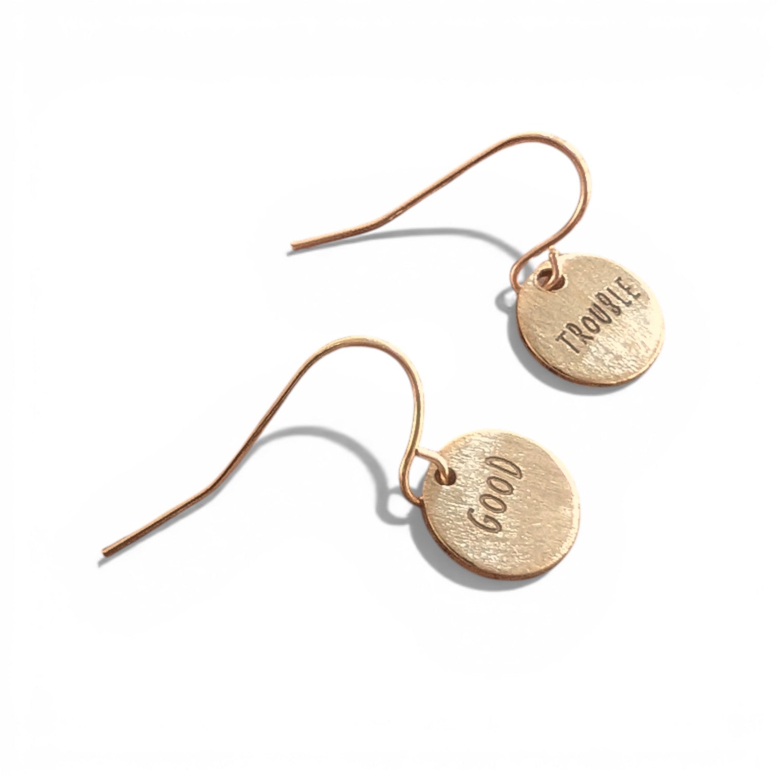 Telling Short Quote Earrings - Good Trouble