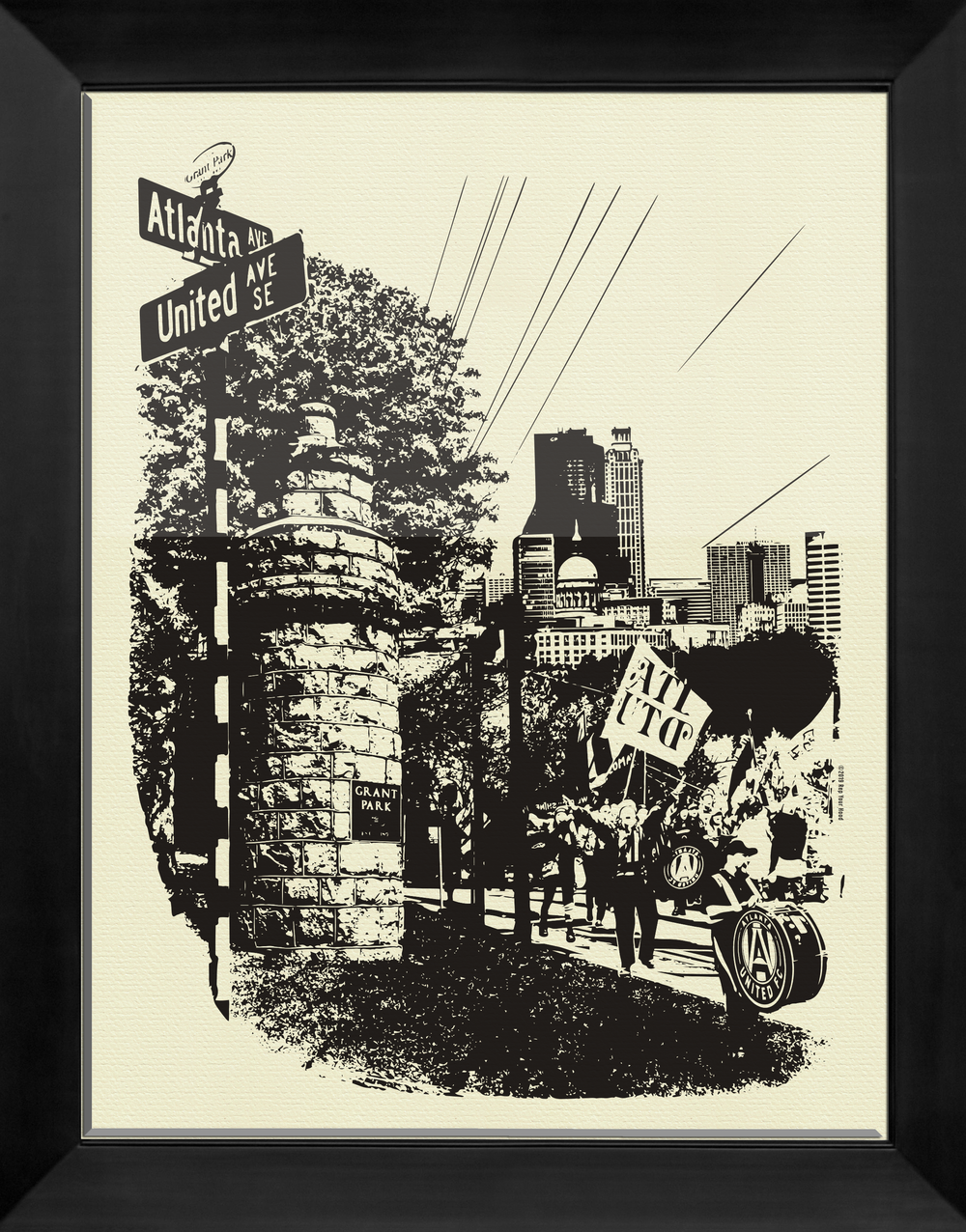 ATL UTD Rep Your Hood 20x25 Screen-Printed Poster