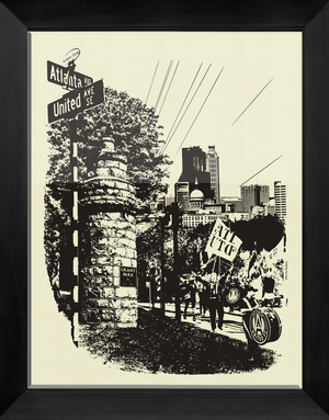 ATL UTD Rep Your Hood 20x25 Screen-Printed Poster