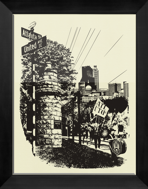 ATL UTD Rep Your Hood 20x25 Screen-Printed Poster