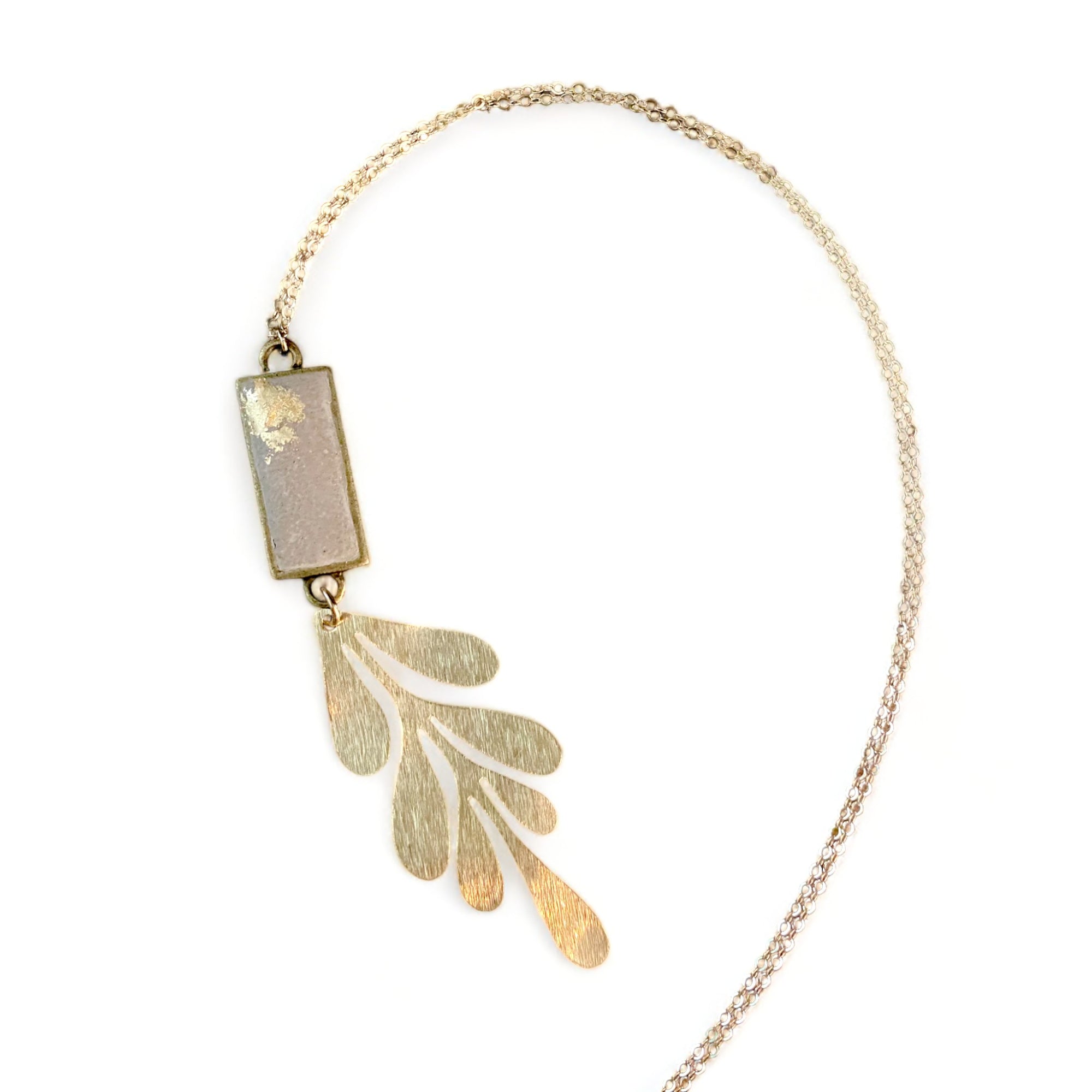 Concrete Mid Century Modern Necklace