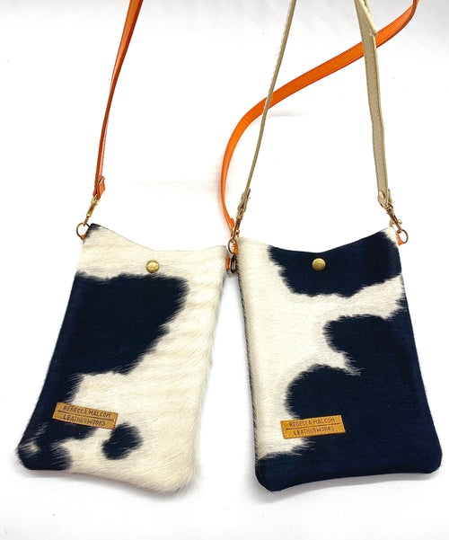 Cowhide crossbody purse