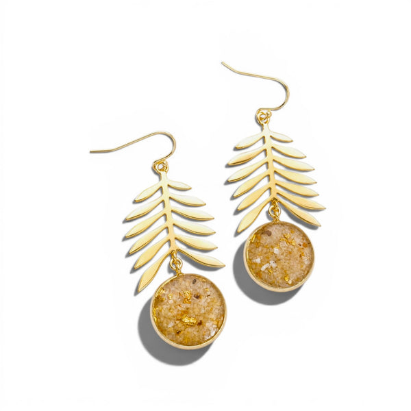 Mekdes Brass and Resin Earrings