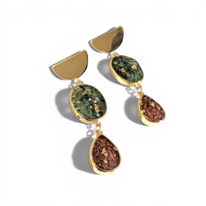 Drommande Gemstone and Resin Earrings