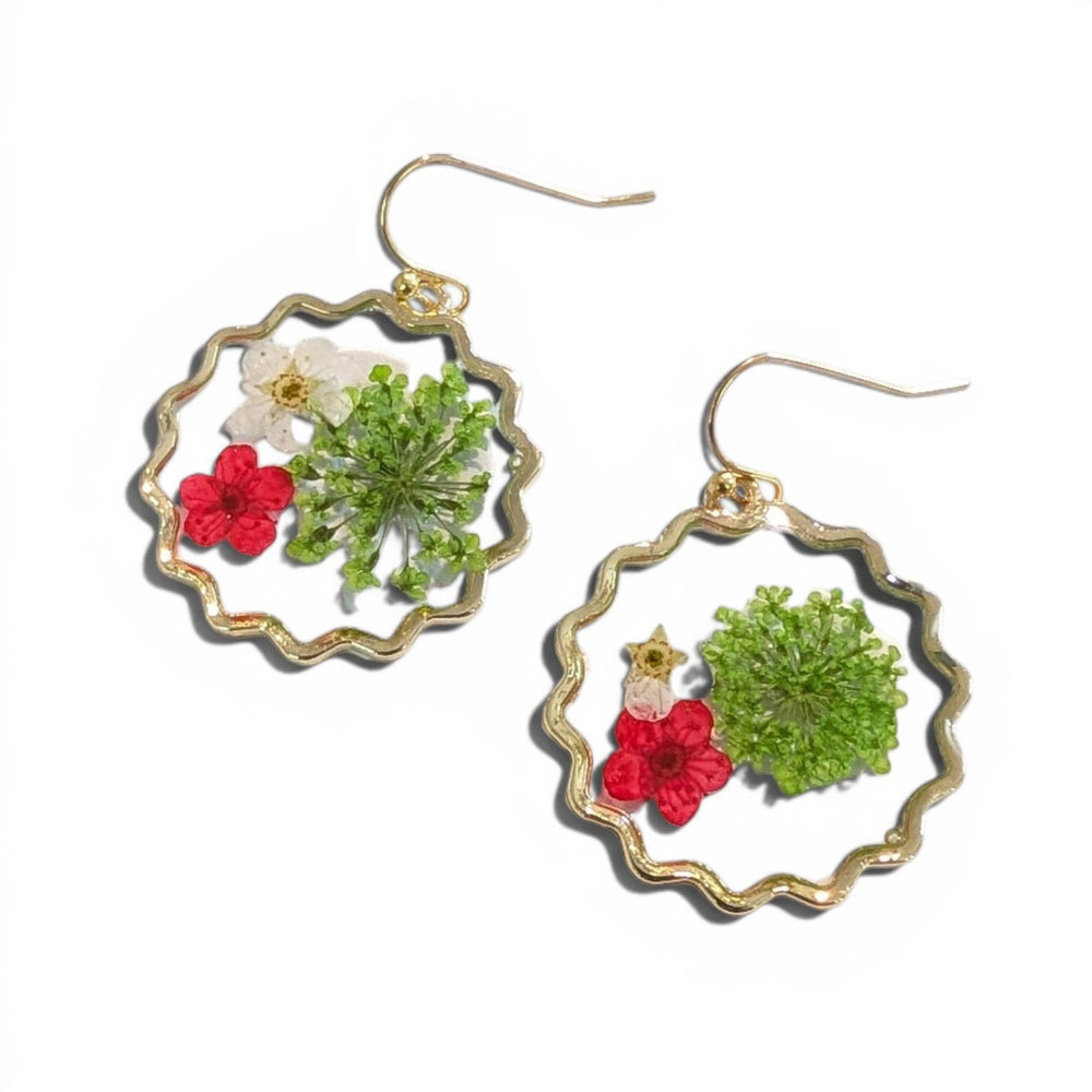 Moyra Embedded Flower Earring