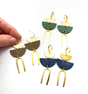 Half Moon Squid earrings