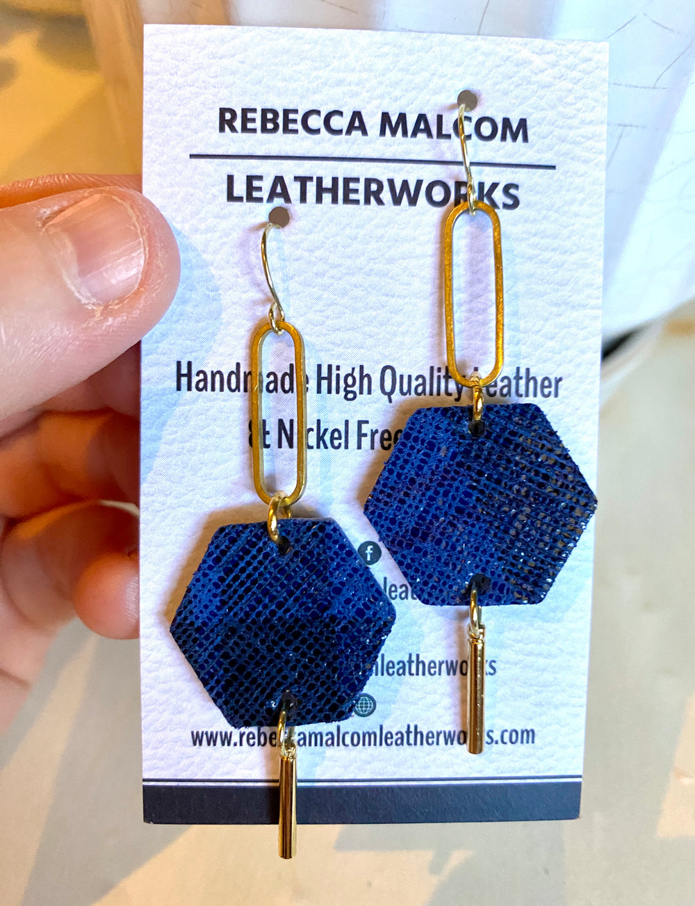 Octagon earrings