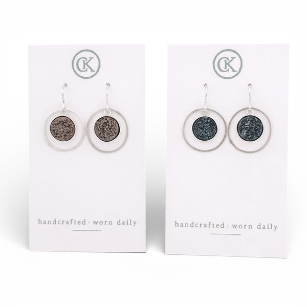 WHS Druzy Halo Earrings