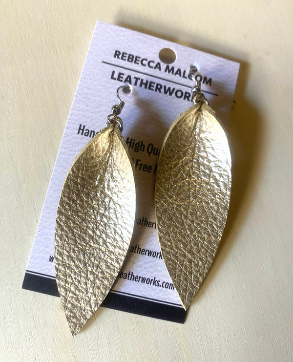 Slender Leaf Earrings
