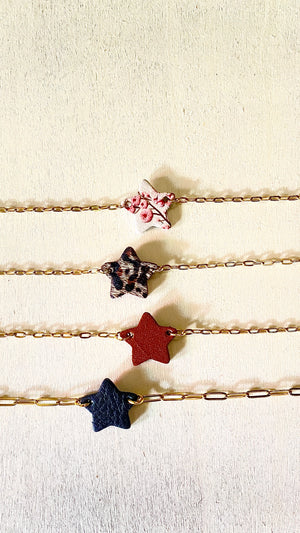 Small star paper clip bracelet