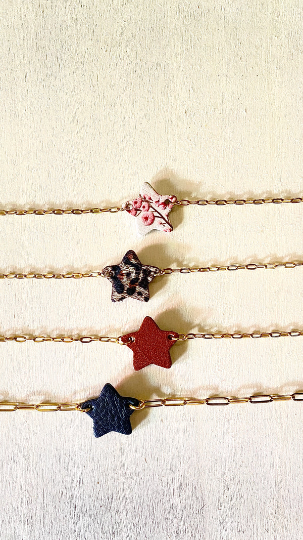 Small star paper clip bracelet