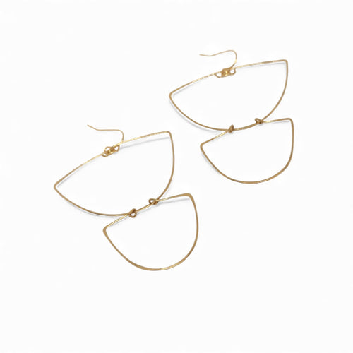 Beatriz Hand Hammered Brass Earrings