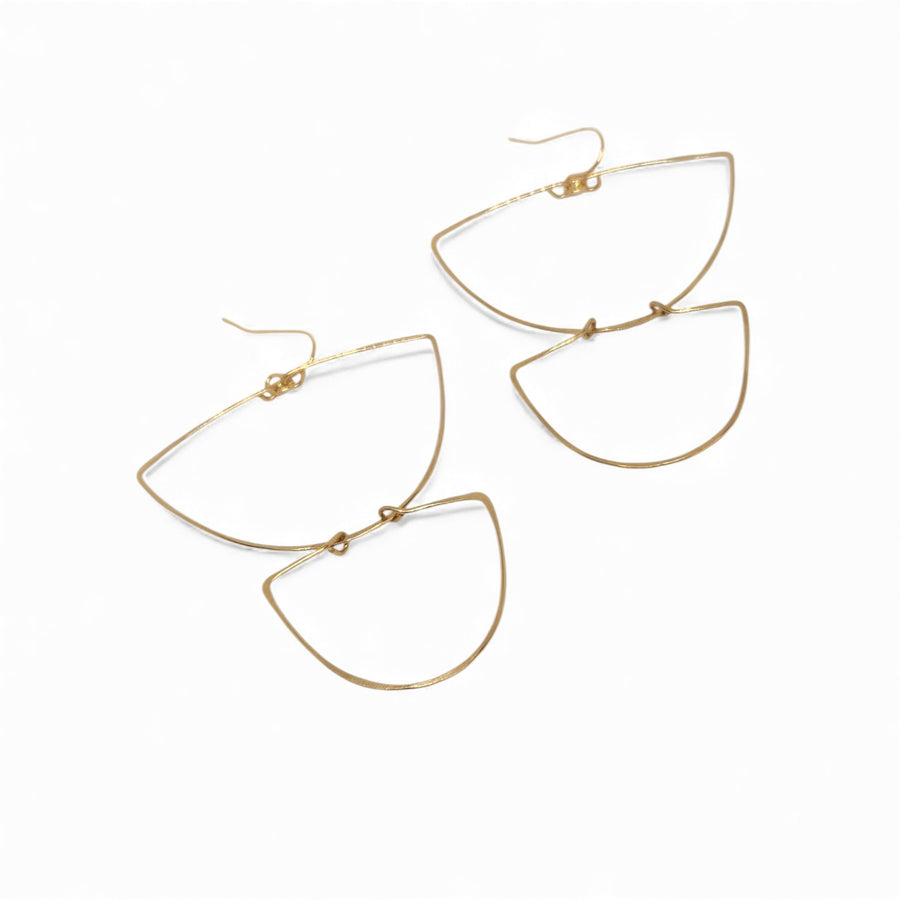 Beatriz Hand Hammered Brass Earrings