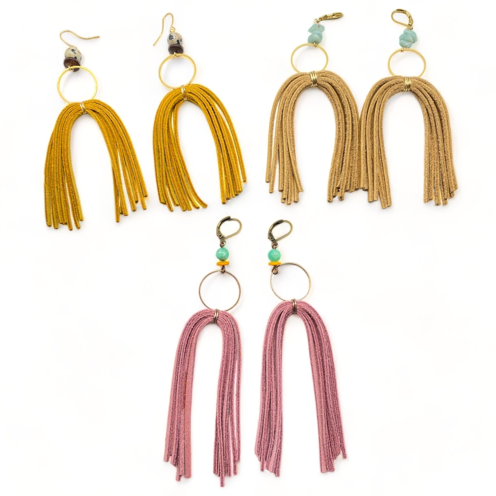 Phyllis Tassel w/Stone Brass Ring