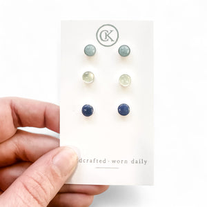 WHS 2026 Small Stone Stud Earrings