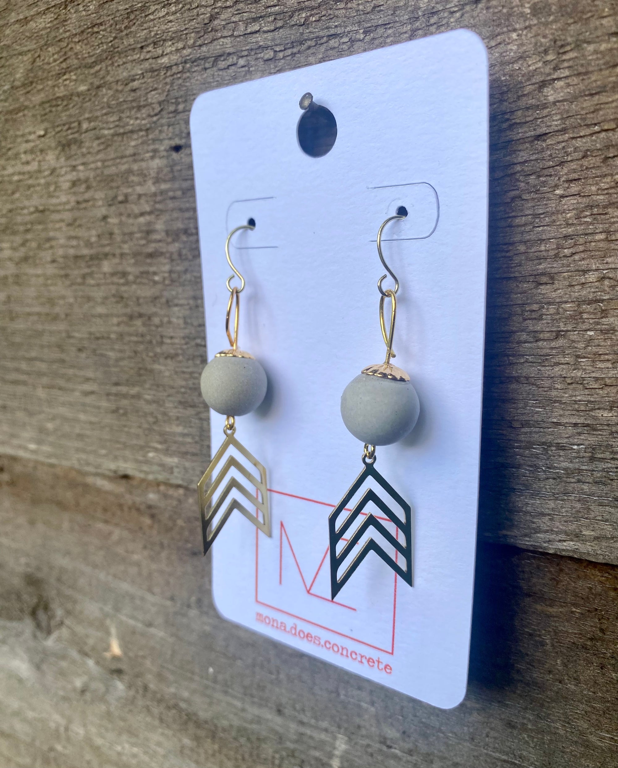 Concrete Chevron Earrings