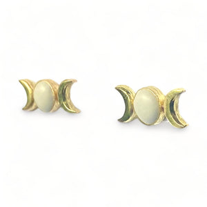 Concrete Moon Phase Earrings