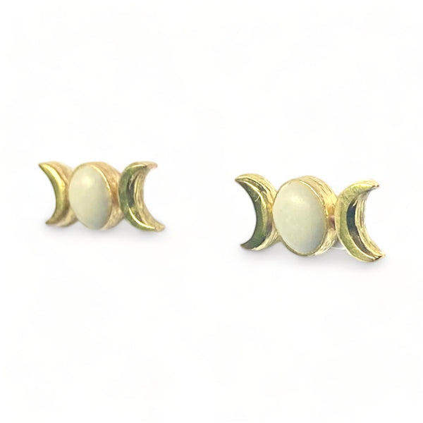 Concrete Moon Phase Earrings