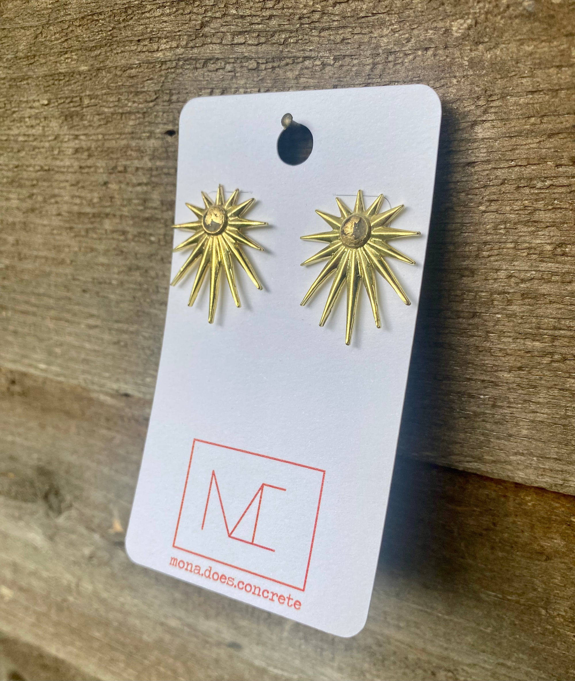 Concrete Rising Sun Earrings