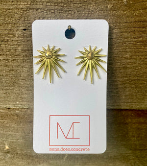 Concrete Rising Sun Earrings