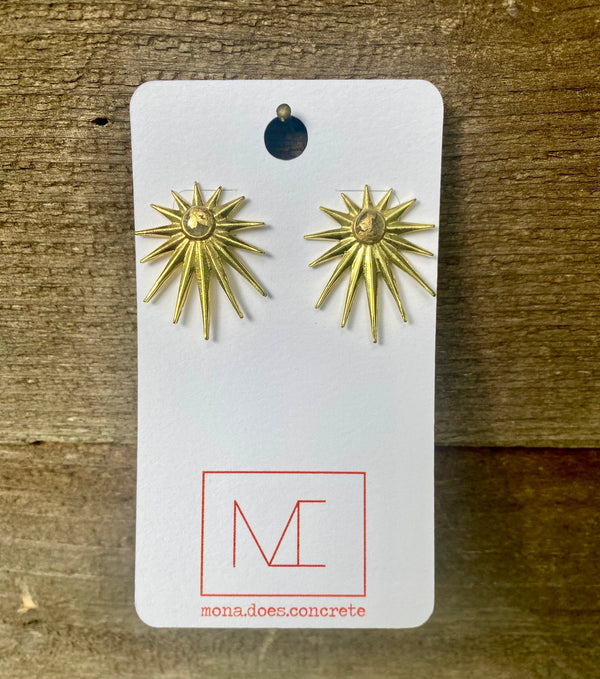 Concrete Rising Sun Earrings