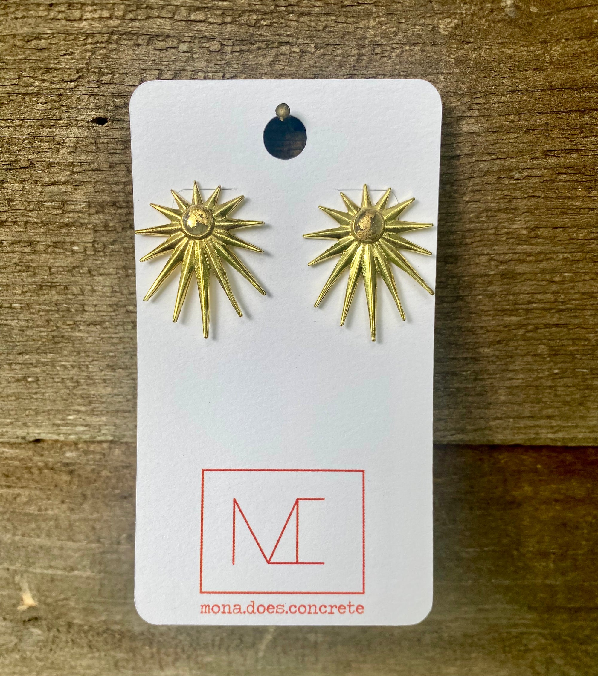 Concrete Rising Sun Earrings
