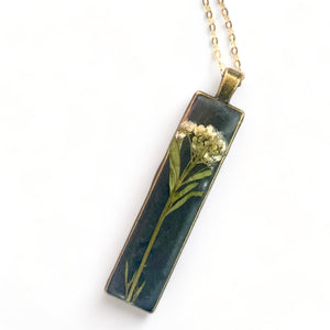 Concrete Botanical Necklace - Charcoal Series