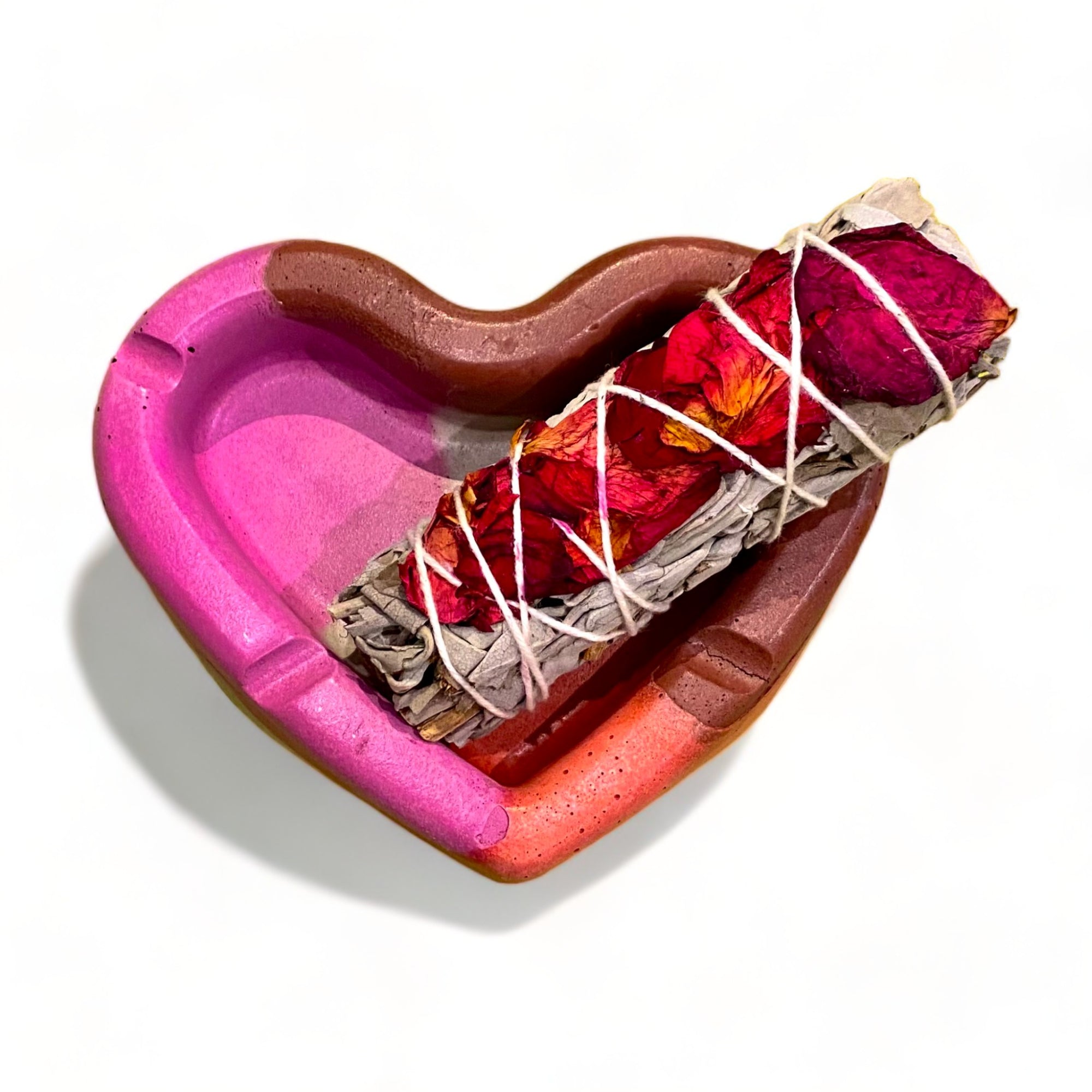 Concrete Heart Sage/Incense Tray