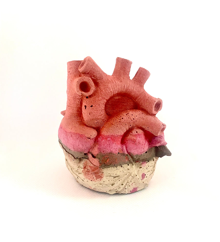Concrete Heart Pot