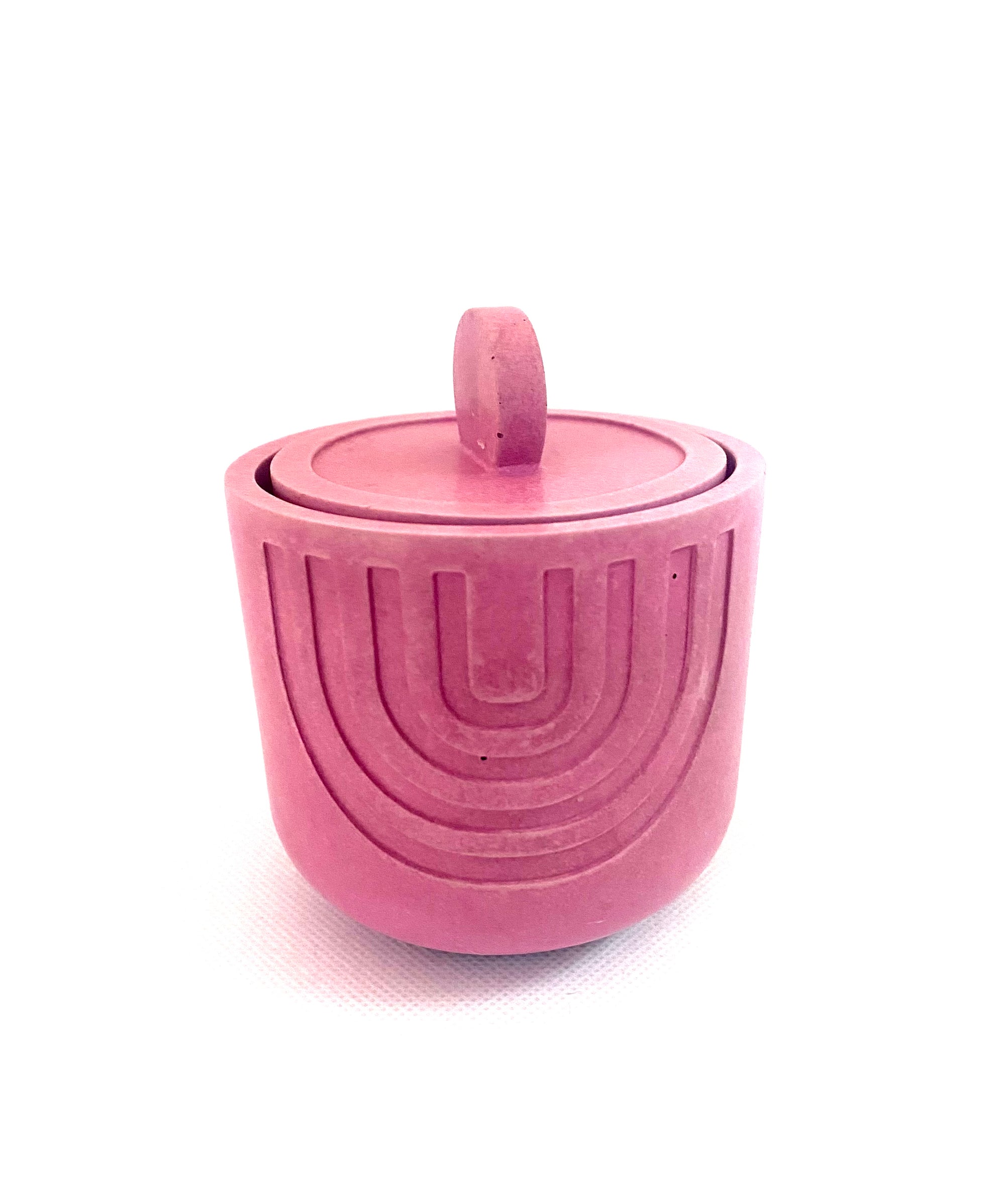 Concrete Pot with Lid - Style 1