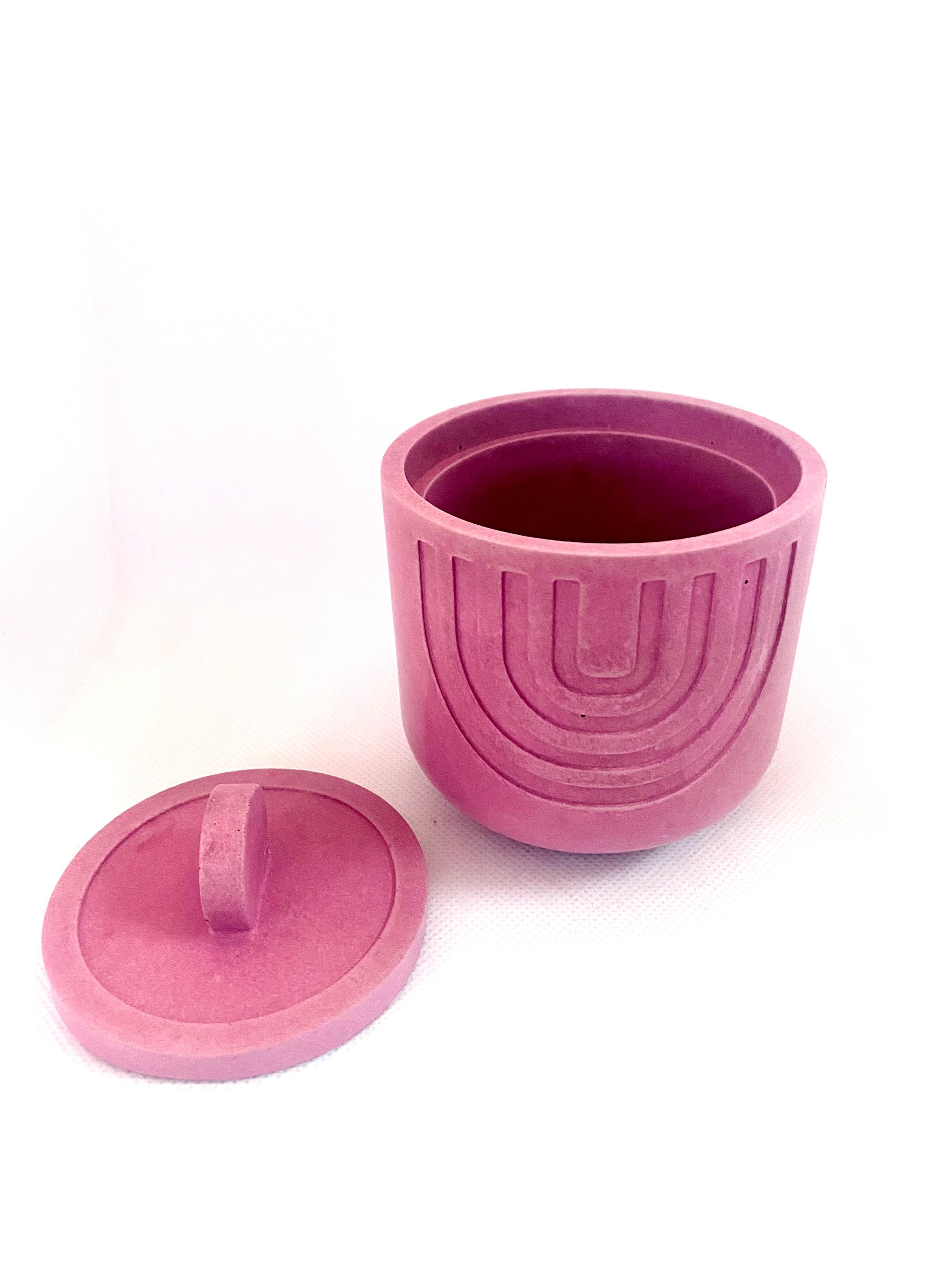 Concrete Pot with Lid - Style 1