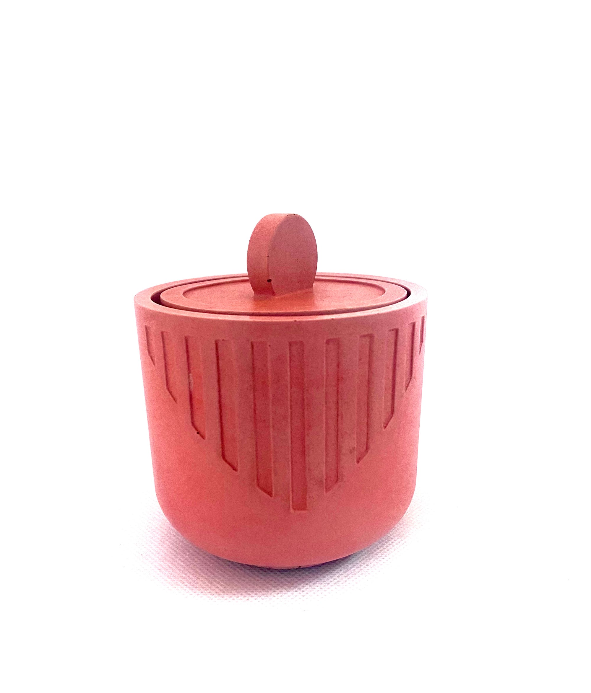 Concrete Pot with Lid - Style 2