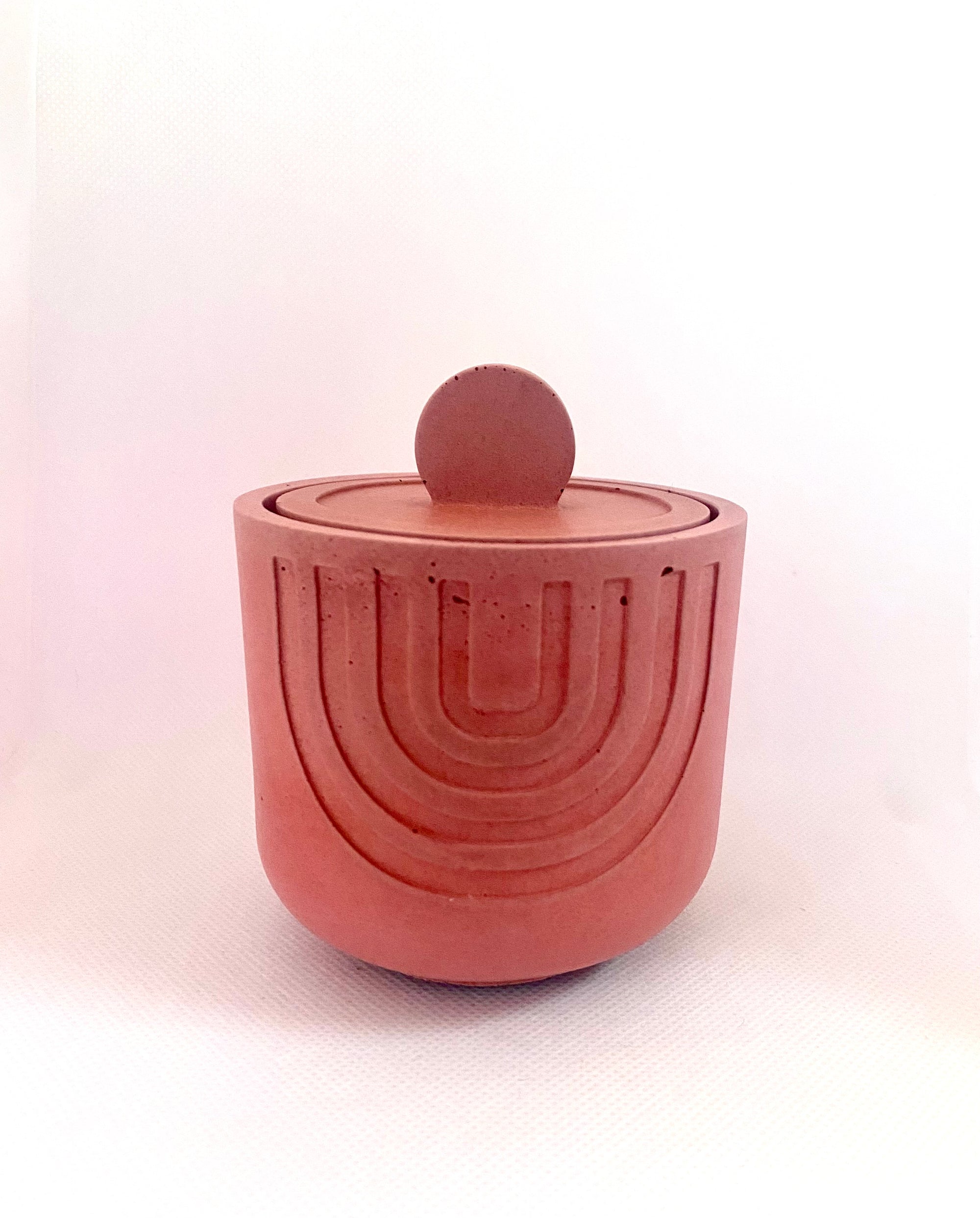 Concrete Pot with Lid - Style 1