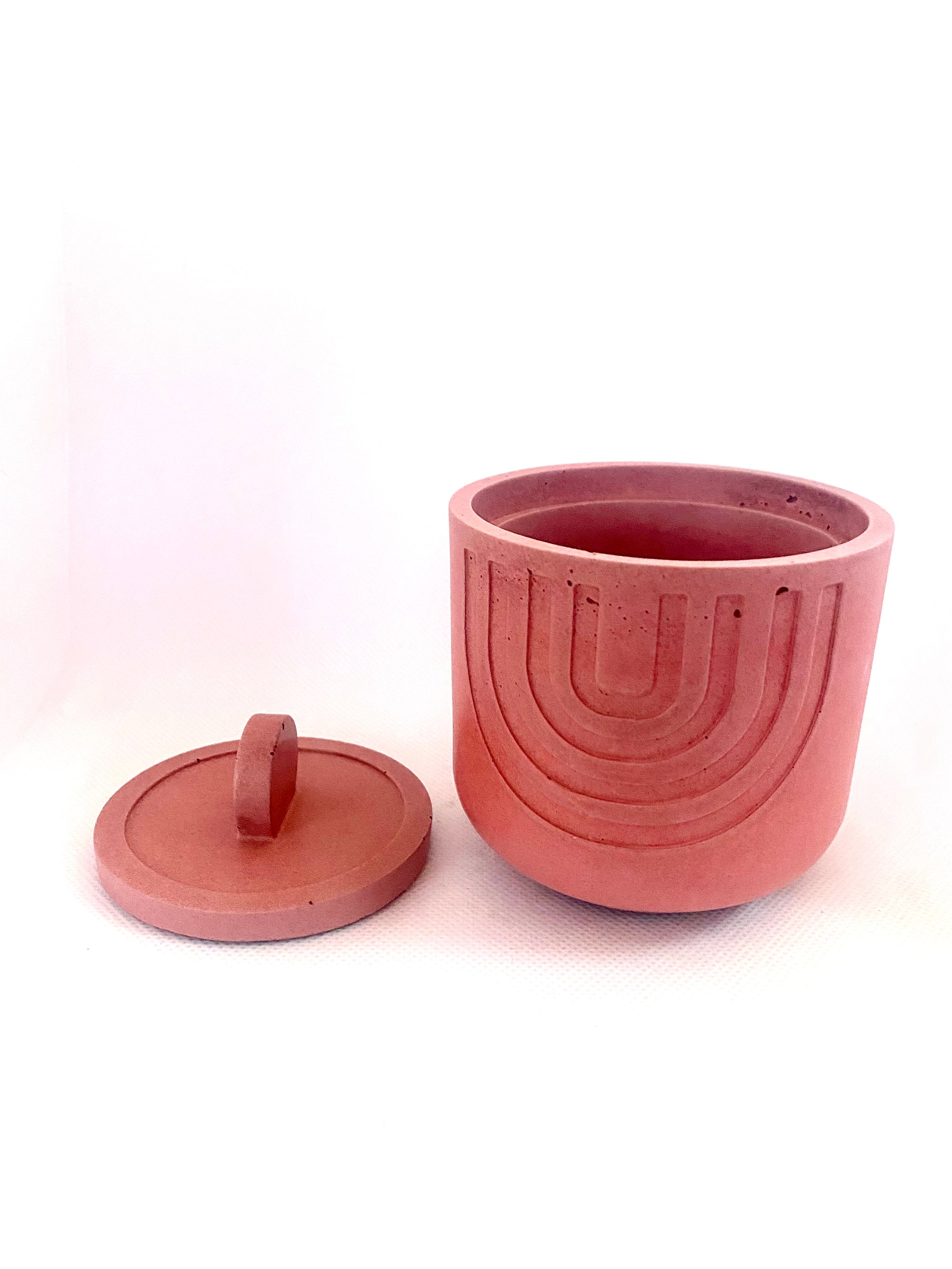 Concrete Pot with Lid - Style 1