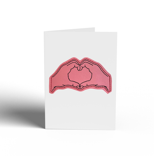 Heart Hand Greeting Card with Magnet