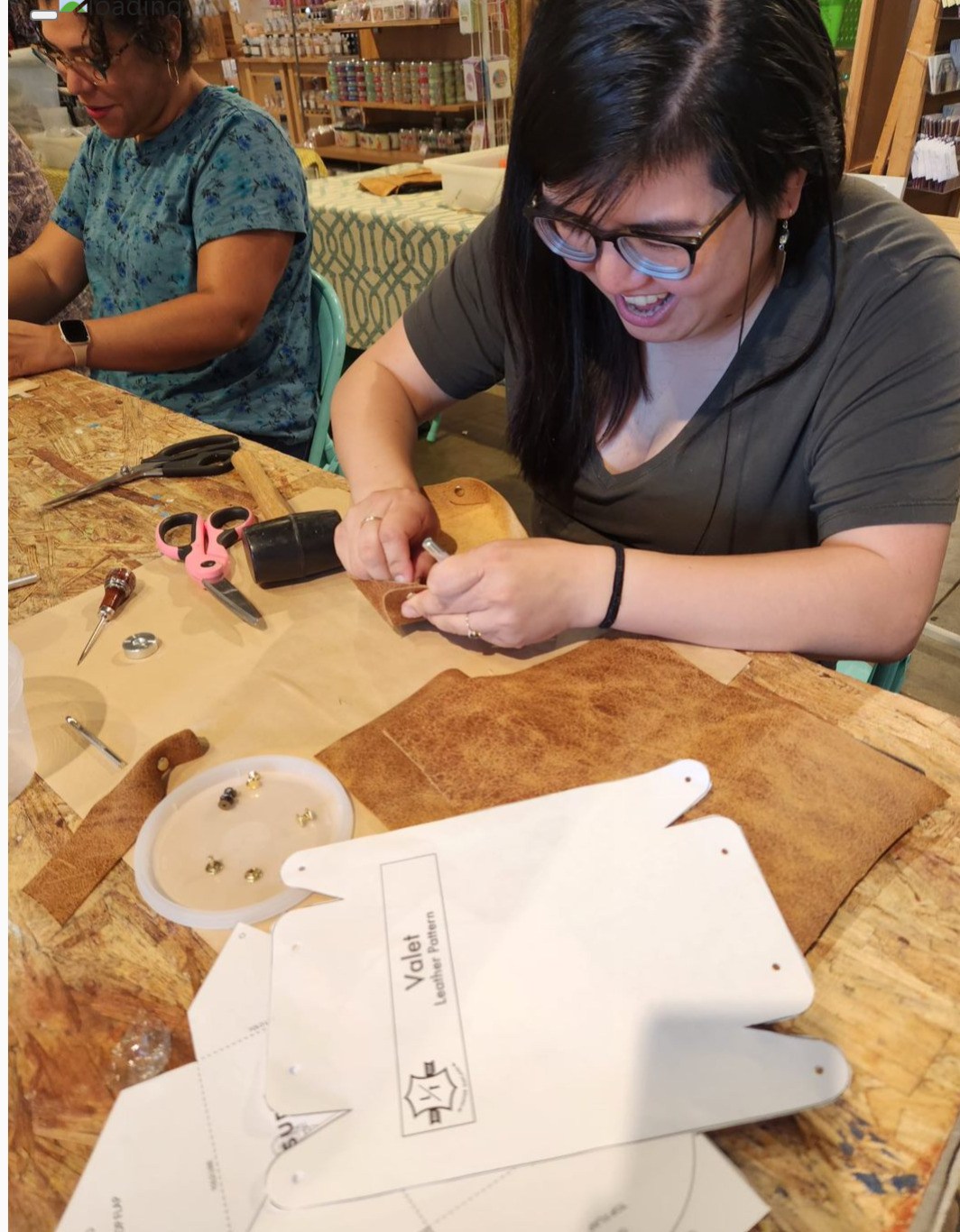 Learn to make wallets with leather in Atlanta. Leatherworking workshop in  Atlanta. - the beehive