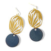 Pretty Frond Enamel Earrings