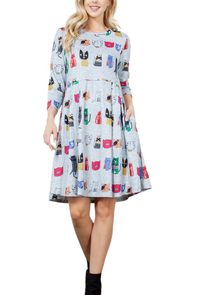 Mod Cat Empire Waist Dress