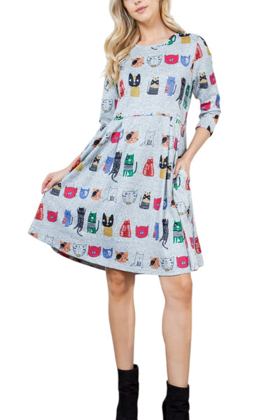 Mod Cat Empire Waist Dress