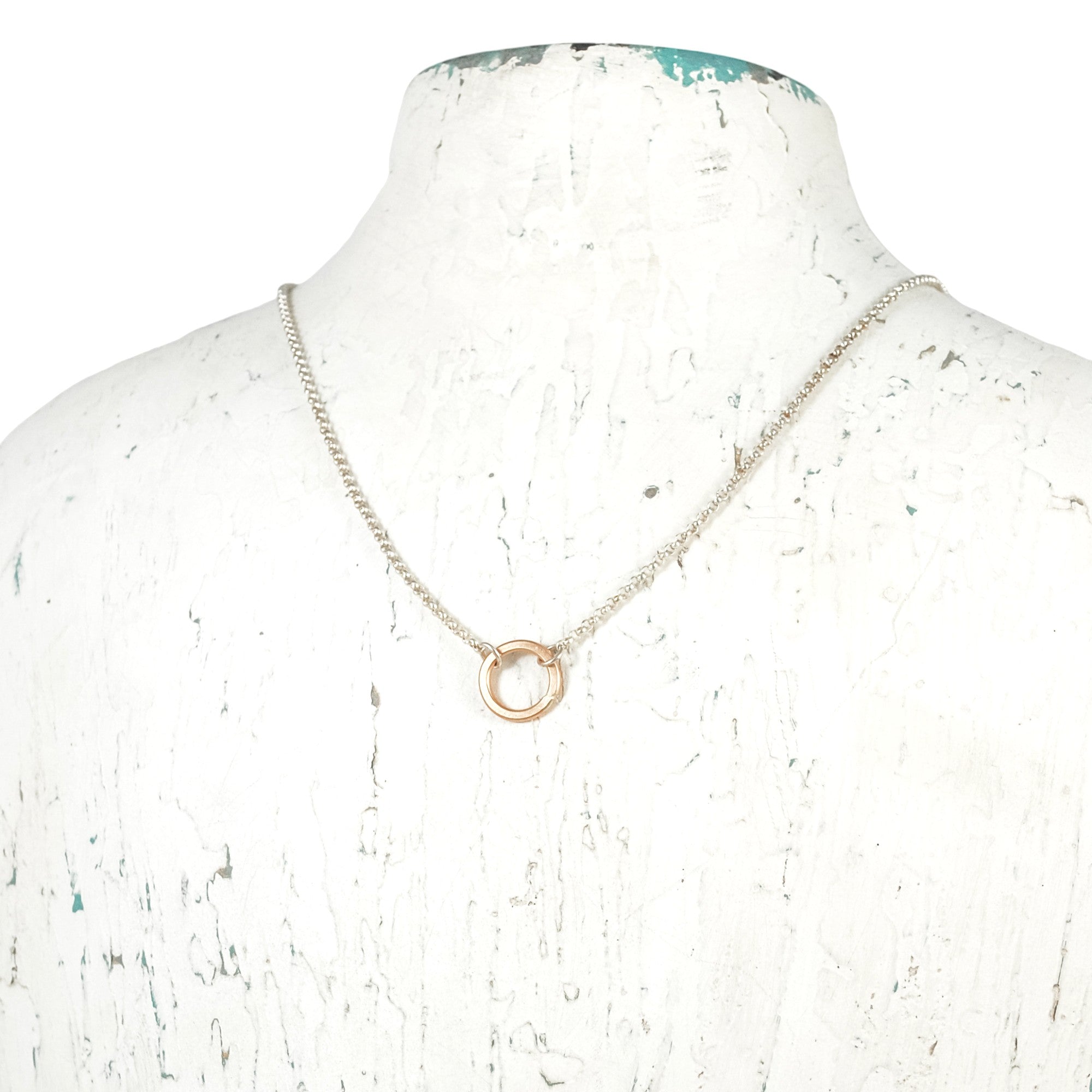 Petite Ring Pendant - mixed metals