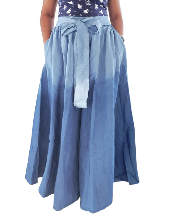 Ombre Jean Palazzo Pants