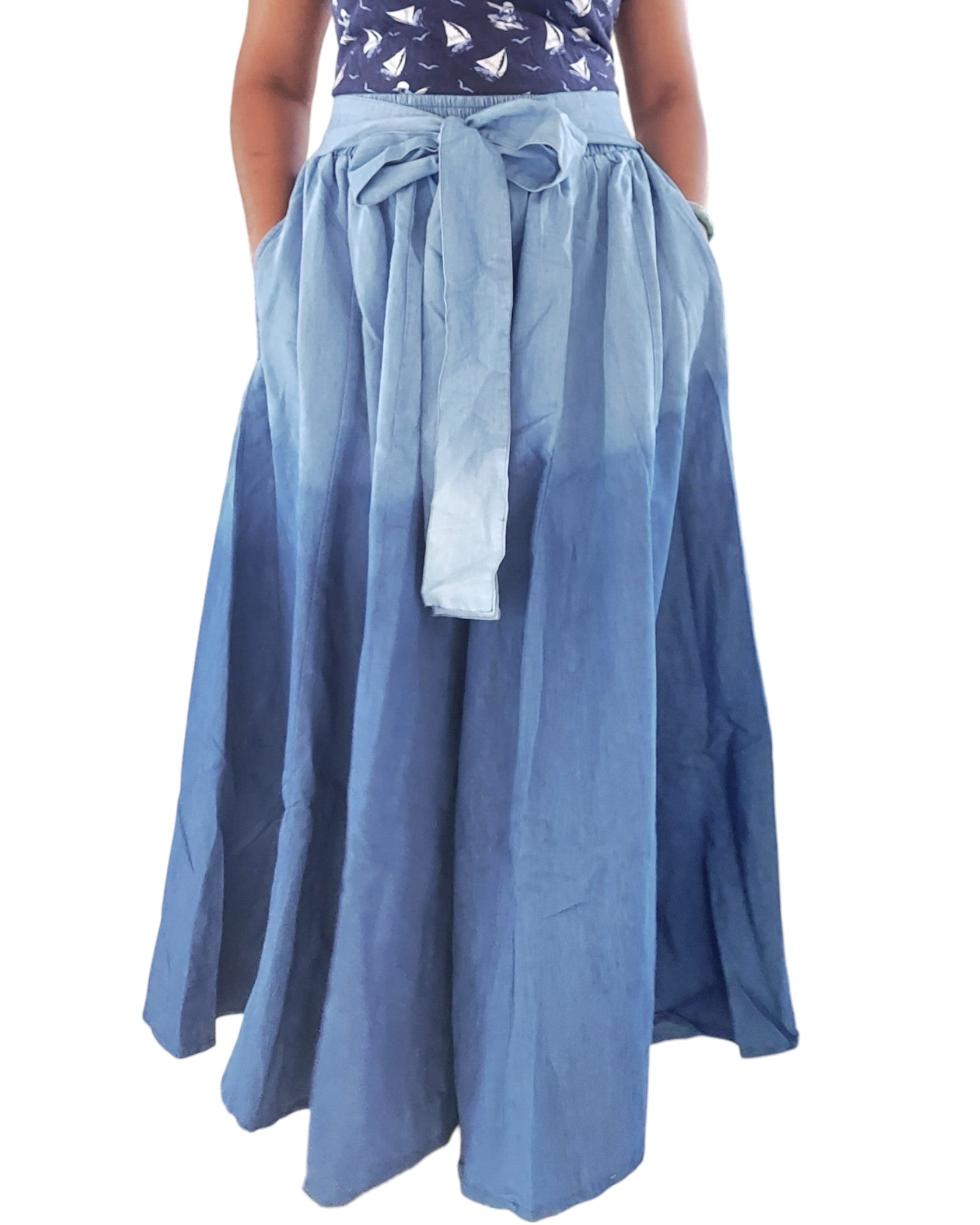 Ombre Jean Palazzo Pants