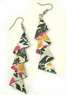 Eco Jewelry 101 - Stacked Upcycled Paper Earrings